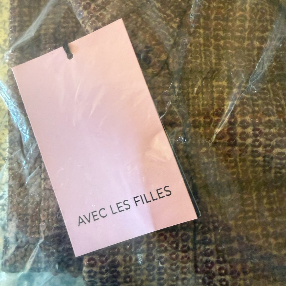 Avec les Filles plaid sequin coat - Picture 6 of 10